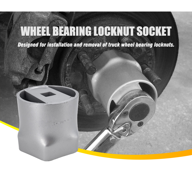 3-1/2 Inches 6-Point Rounded Wheel Bearing Locknut Socket,Auto Repair Tools