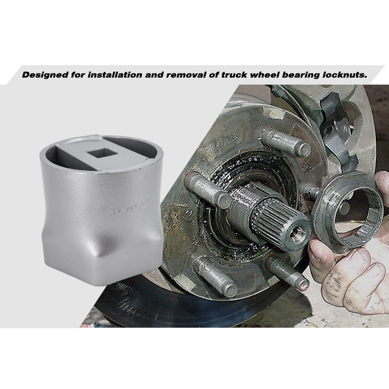 3-1/2 Inches 6-Point Rounded Wheel Bearing Locknut Socket,Auto Repair Tools