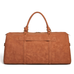 Logo suede leather holdall