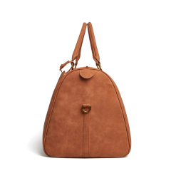 Logo suede leather holdall