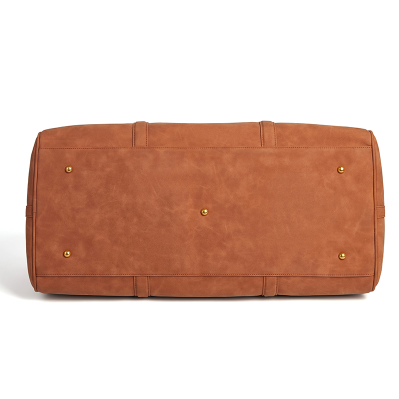 Logo suede leather holdall