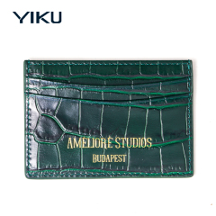 Italian vegetable-tanned RFID blocking genuine leather card holder