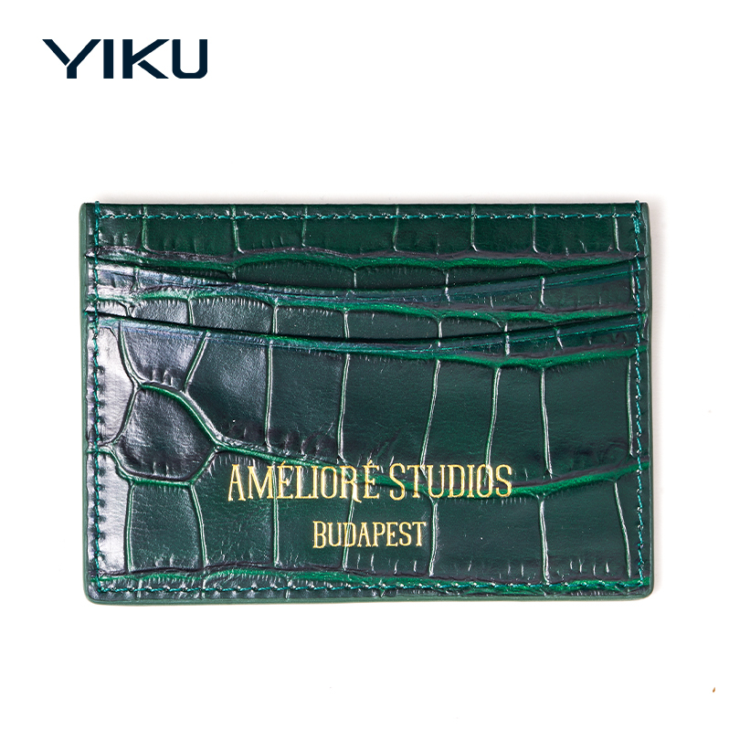 Italian vegetable-tanned RFID blocking genuine leather card holder