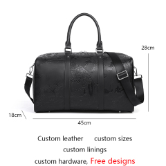PU Leather Carry-On Tote Bag - Water-Resistant Lightweight Travel Hand Luggage for Business Trips