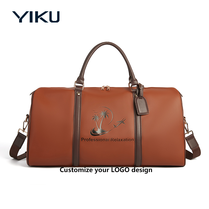 Waterproof leather large travel tote bag