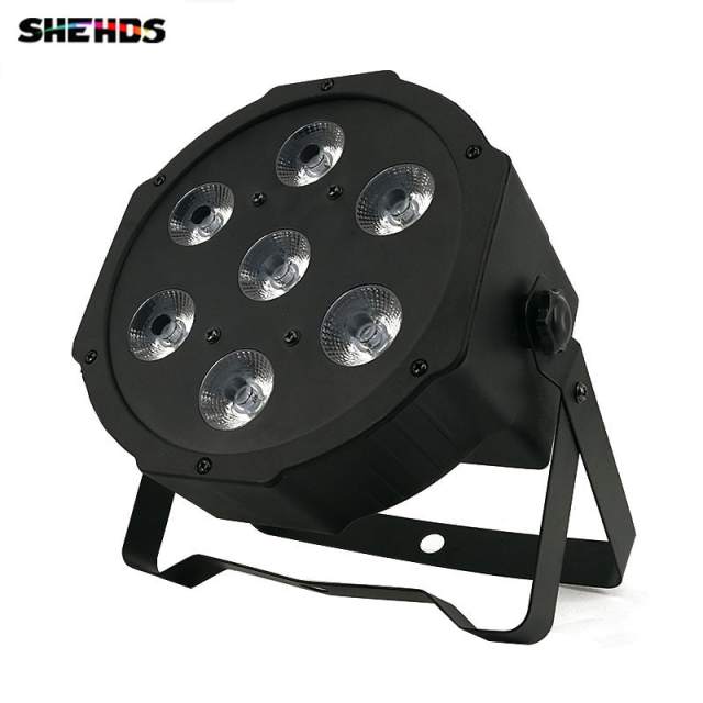 LED Flat Par 7x3W White Color Stage Lighting 5 Channels Business Lights High Power Light with Professional for Party Disco DJ