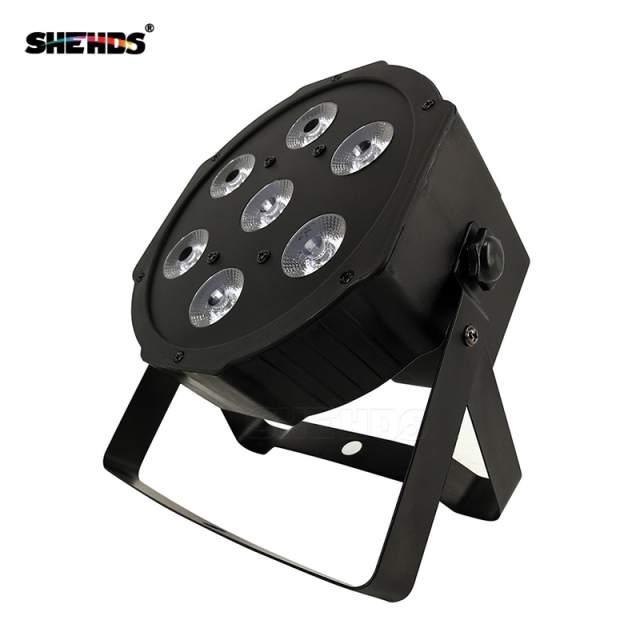 LED Flat Par 7x9W RGB Lighting DMX512 For DJ Stage Lightings Disco