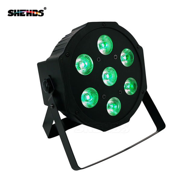 LED Flat Par 7x9W RGB Lighting DMX512 For DJ Stage Lightings Disco