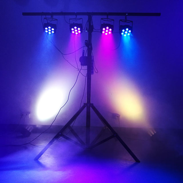 LED Par 7x18W RGBWA+UV 6IN1 Lighting Professional For Stage Effect Atmosphere Of Disco DJ Music Party Club Dance Floor