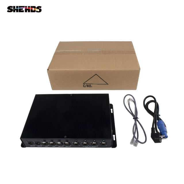 Led Pixel lighting Decoder DMX Controller 4 Port Converter Output Channels Stage DJ Light Control Disco Equipment