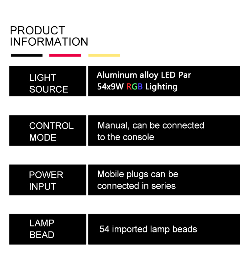 LEDLUX PAR Led RGBW 54X3W Controllo DMX Proiettore Luce Light Planet - A2Z  WORLD SRL - A2Z WORLD SRL