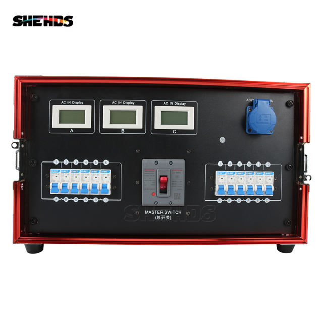 Fast Shipping 7U Flight Case Power Supply Distribution Box 16A Waterproof  Plug 12Channel For Stage Outdoor Show And Large Show