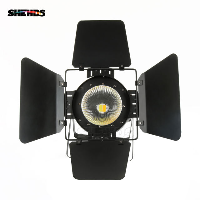 Shehds LED par COB 200W Cool White + Warm White Theater Audience Lights Gorgeous Effect Aluminum Alloy With/Without Barn Doors Lighting Free Shiping