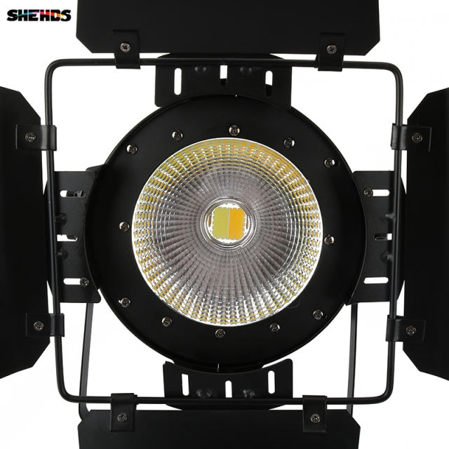 LED Par COB 200W Cool White + Warm White Theater Audience Lights Gorgeous Effect Aluminum Alloy with/without Barn Doors Lighting Free shiping