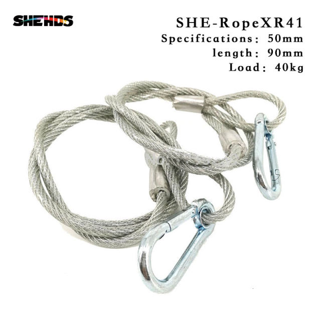 Insurance Rope Stainless Steel Rope Loading Weight 40kg ,Wire XR35 Safety Cables With Looped Ends For Securing Stage Lighting