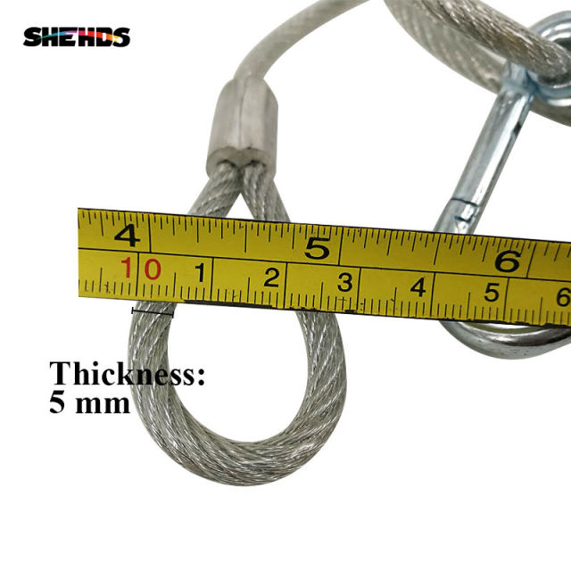 Insurance Rope Stainless Steel Rope Loading Weight 40kg ,Wire XR35 Safety Cables With Looped Ends For Securing Stage Lighting