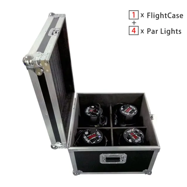 Aluminum Alloy LED Par Light With Flightcase 18x12W RGBW 4in1 LED Par Can Par 64 LED Spotlight DJ Projector Stage Lighting