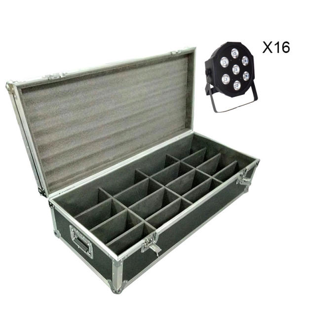 Flight Case with 6/8/10/12/16 pieces LED Flat Par 7x9W RGB Lighting Business Lights with Professional for Party Disco DJ New Stage Light