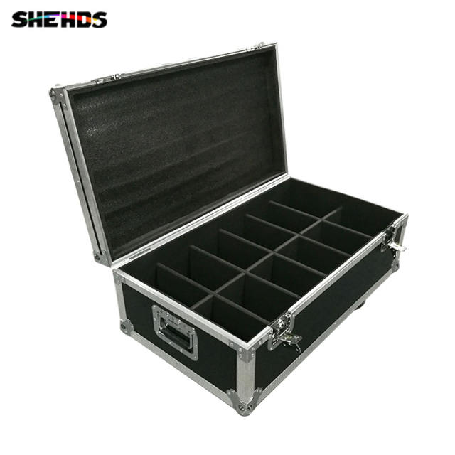 FlightCase With 6/8/10/12/16pcs LED Luxury DMX 8 Channels Led Flat Par Light 7x18W RGBWAUV 6IN1