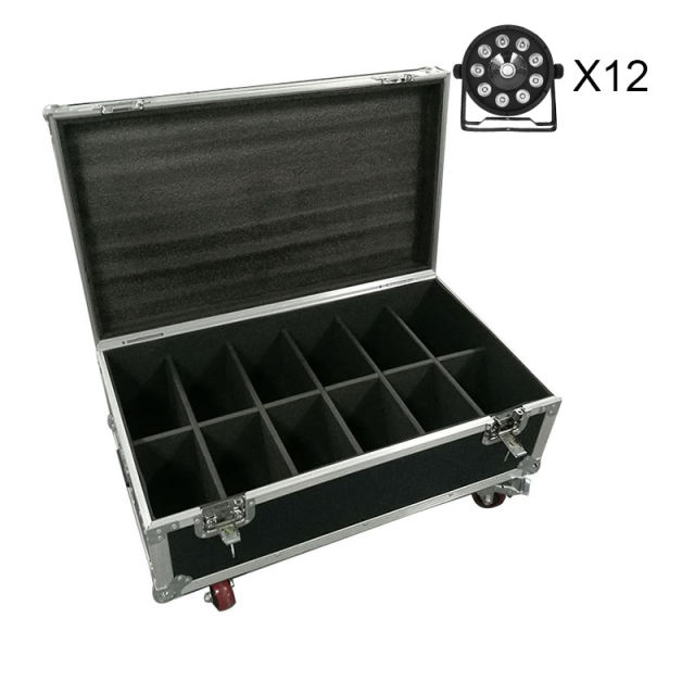 Flight Case with 6/8/10/12/16 pieces LED Flat Par 9x10WD+30W RGB Light RGB 3IN1 Lighting for Club Party Disco DJ,SHEHDS Stage Lighting