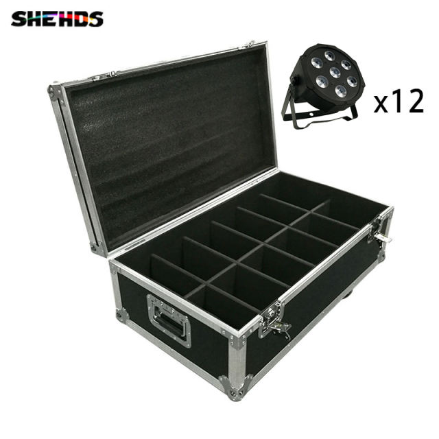 Flight Case with 6/8/10/12/16 pieces LED Flat Par 7x9W RGB Lighting Business Lights with Professional for Party Disco DJ New Stage Light