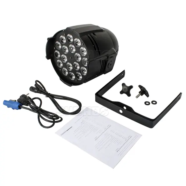 Aluminum Alloy LED Par Light With Flightcase 18x12W RGBW 4in1 LED Par Can Par 64 LED Spotlight DJ Projector Stage Lighting