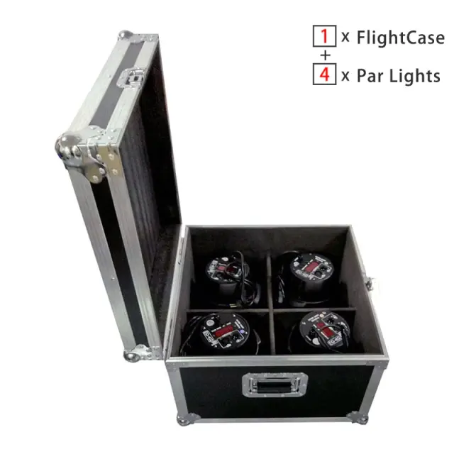 Aluminum Alloy LED Par Light With Flightcase 18x18W RGBWA+UV 6in1 LED Par Can Par 64 LED Spotlight DJ Projector Stage Lighting