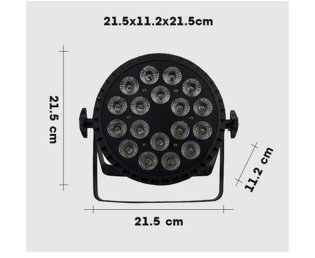 Flight Case with 4/6/8/10 pieces Aluminum alloy LED Flat Par 18x12W RGBW Lighting LED lighting  with 8pieces DMX Cables DJ