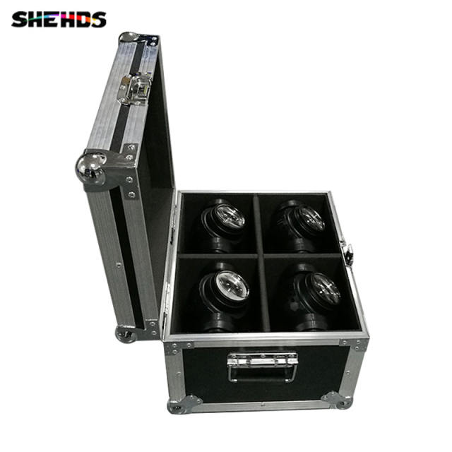 FlightCase &quot;WITH&quot; Beam+Wash 4x10W+1x10W Double Sided Rotating Moving Head Light  (2/4pcs) DJ Disco Stage Moving Head Lights