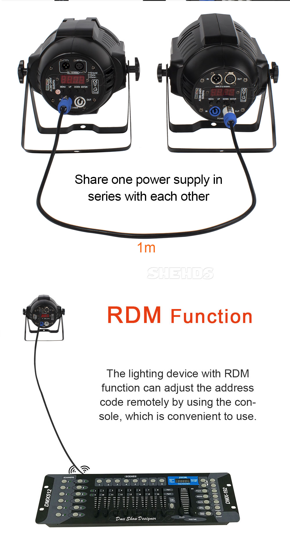 DEXEL Lighting  PAR LED ZOOM 18 LEDS 18W OUTDOOR RGBWA+UV-PAR SPOT LED