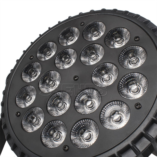 Aluminum Alloy LED Flat Par 18x18W Lighting DJ Par Cans Dmx 512 Light Wash Stage Lighting