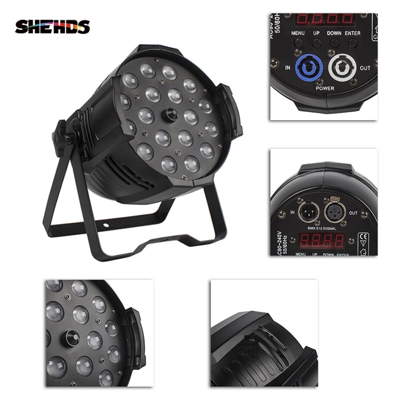 SHEHDS LED Zoom Par 18x12W RGBW Lighting Suitable For DMX Stage