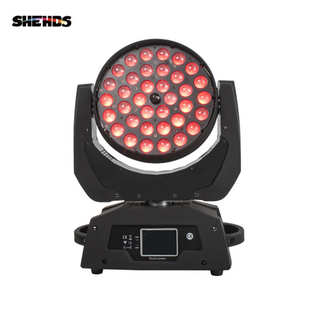 SHEHDS LED Wash Zoom 36x18W RGBWA+UV Moving Head Lighting For