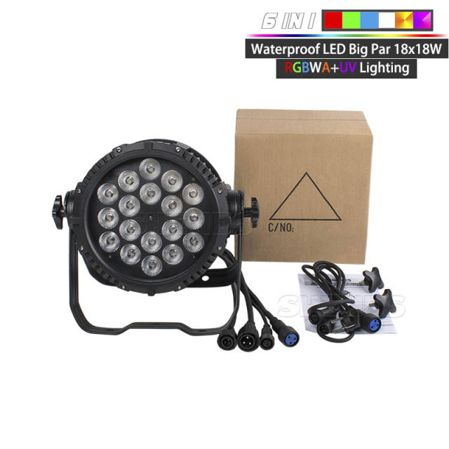 Waterproof Aluminum Alloy LED Big Par 18X12/18W Lght Out Door DJ Concert Show equipment