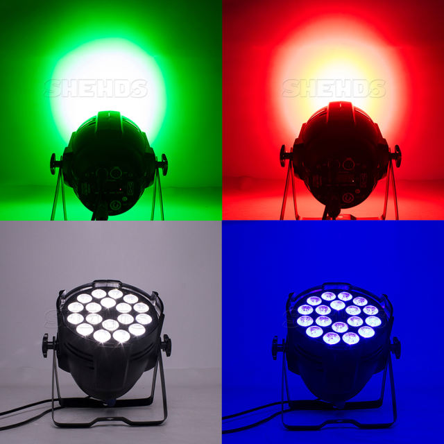 Big Aluminum alloy LED Par 18x18W RGBW(A+UV) 4/5/6in1Light Professional DJ  Projector stage lighting