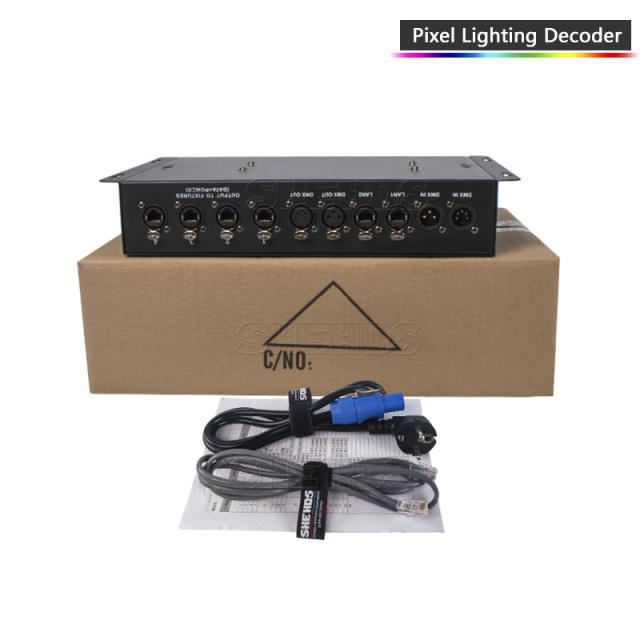 Led Pixel lighting Decoder DMX Controller 4 Port Converter Output Channels Stage DJ Light Control Disco Equipment
