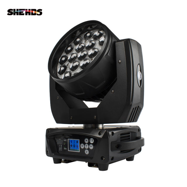 Flight Case "WITH" 2 pcs 19x15W Beam+Wash Zoom Moving Head Light DJ Disco Stage Moving Head Lights Stage DJ Lighting