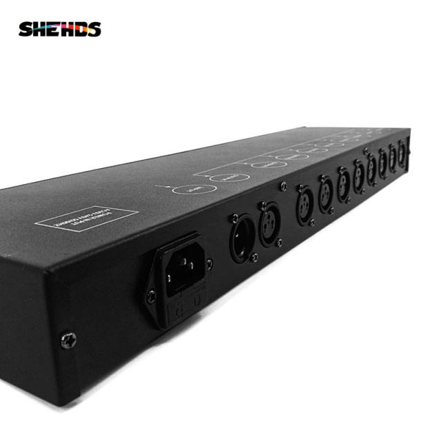 Stage Light Controller DMX512 Splitter Light Signal Amplifier Splitter 8 Way DMX Distributor For stage Equipment