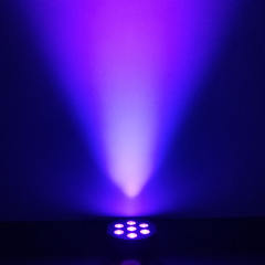 SHEHDS Silent Slim Par LED Flat 7x18W RGBWA+UV Stage Lighting for Church  Wedding Concert Theater