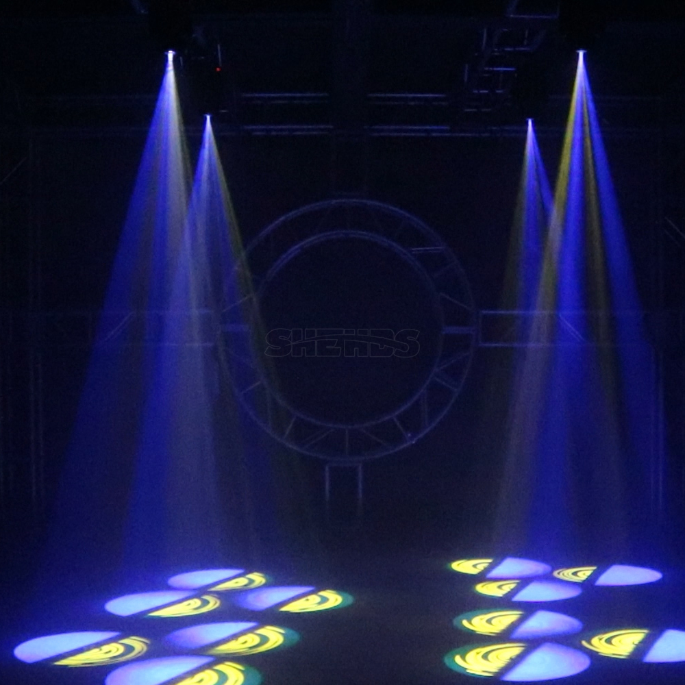 SHEHDS LED Spotlight 80W With 3-Prism Gobo Moving Head Light Party Dj  Equipment DJ Disco Night Club