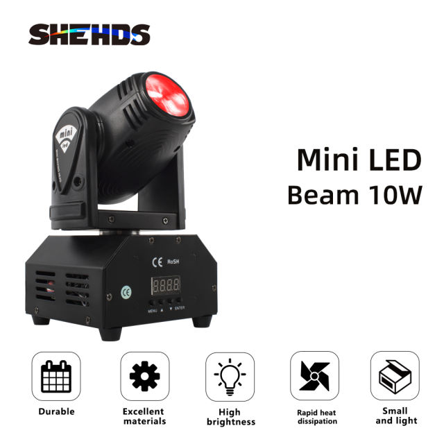 Mini LED Spot Beam 10W Lighting Moving Head Light Beam DJ Light Mini led Disco Party Light