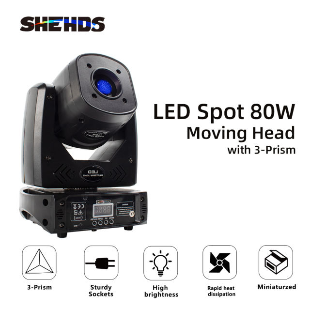 6-Prism) LED Spot 100W Gobo Lights With LED Ring and LCD Display Moving  Head Stage Effect Lighting DJ Disco