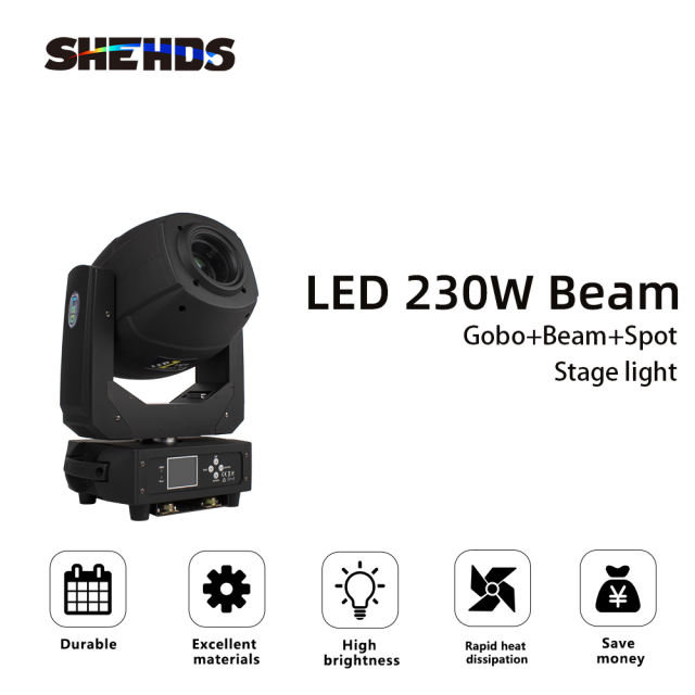 SHEHDS 8-Prism LED Spot 160W Gobo Lights With LED Ring and LCD Display  Moving Head Lights Stage Effect Lighting For DJ Disco Stage Wedding Night  Club