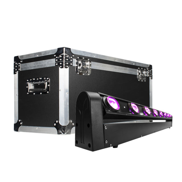 FlightCase "WITH" LED 8x12W Bar Beam Moving Head  2pcs/4pcs