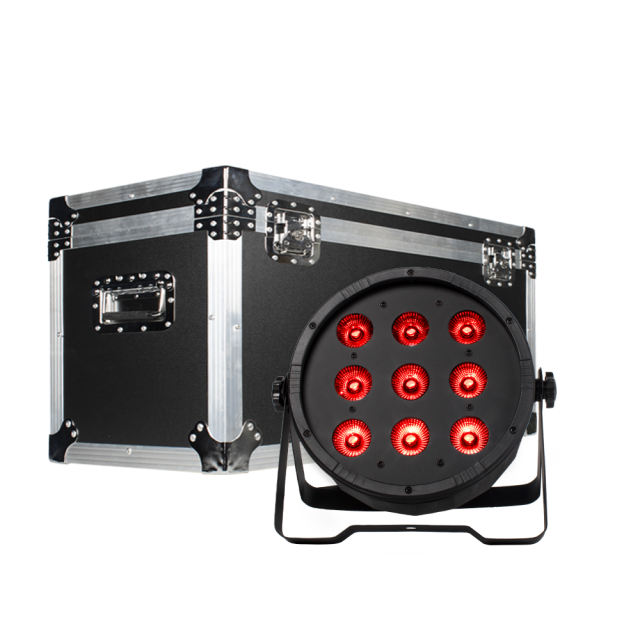 FlightCase with 6/8/10/12/16pcs LED Par 9x12W RGBW 4IN1 Stage Lighting DJ Par LED RGBW Wash Disco Light DMX