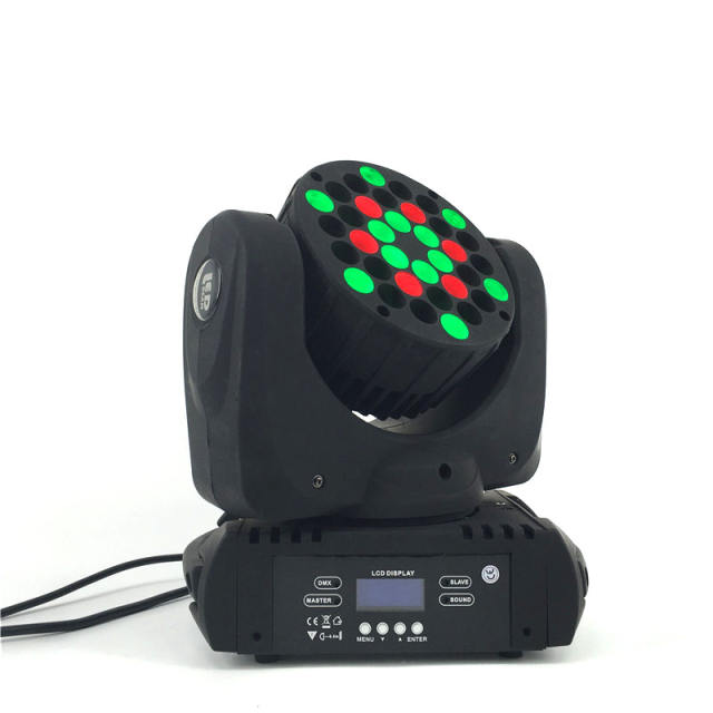 LED Beam 36x3W RGBW Moving Head  Lighting For Stage Effect