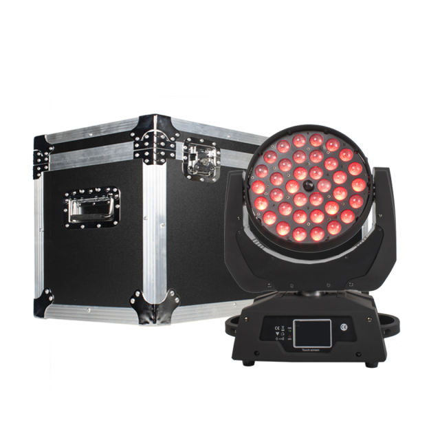 FlightCase "WITH" Wash+Zoom 36x12W/ 36x18W Moving Head 2pcs LED RGBW