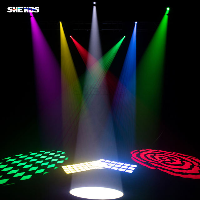 (6-Prism) LED Spot 100W Gobo Lights With LED Ring and LCD Display Moving  Head Stage Effect Lighting DJ Disco