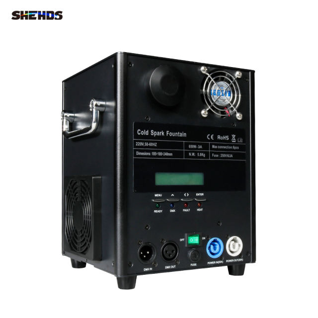SHEHDS  New 650W Wireless Firework Spark Machine Out/Indoor Wedding Party Stage Combined sales (spark powder could be purchased)
