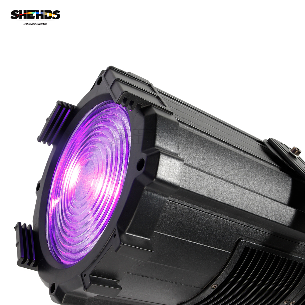 SHEHDS Spotlight 250W RGBW With Barndoor Pulse Strobe For DJ Club